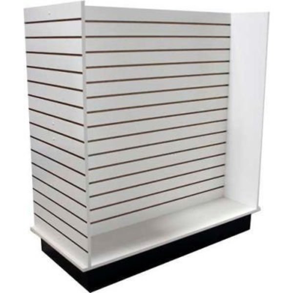 Slatwall H Display Fixture-White with Casters, Windmill Slatwall Products, Mfr#: RTA-DS-H-White